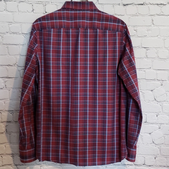 Fairlane 24/7 Medium Men's burgundy plaid shirt - Picture 3 of 3